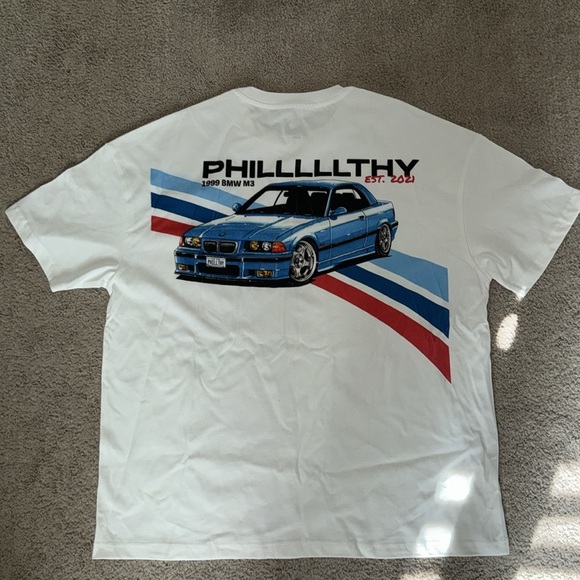 Phillllthy BMW M3 JDM Exclusive Shirt - White Sz Large - Brand New - Picture 4 of 5